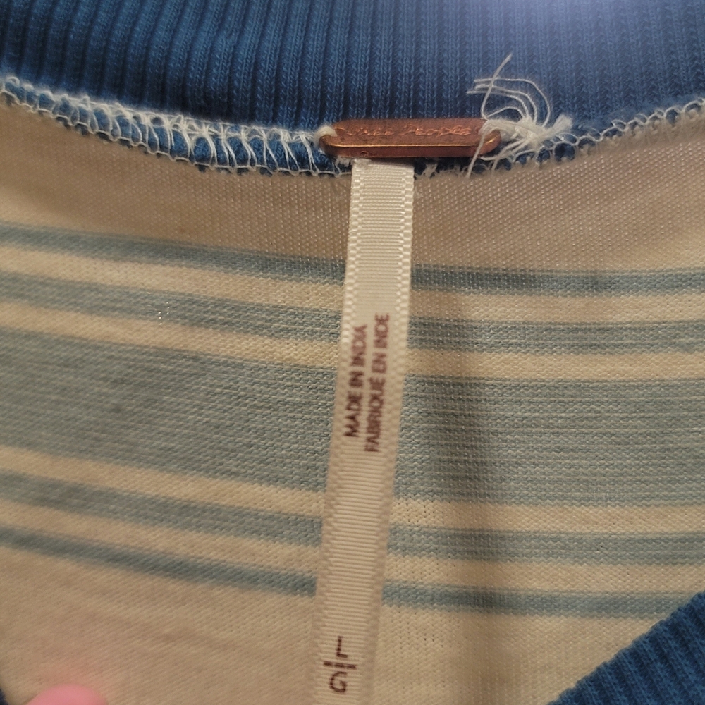 Blue and Cream Kids Dress - Picture 3 of 3